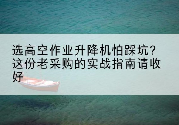 望奎高空作业升降机厂家推荐-选高空作业升降机怕踩坑？这份老采购的实战指南请收好